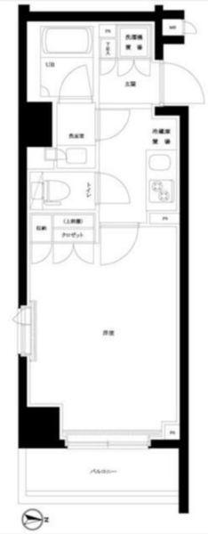 ルーブル清澄白河参番館(1K/5階)の間取り写真