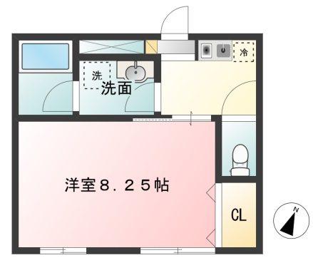 グリシーナ(1K/2階)の間取り写真