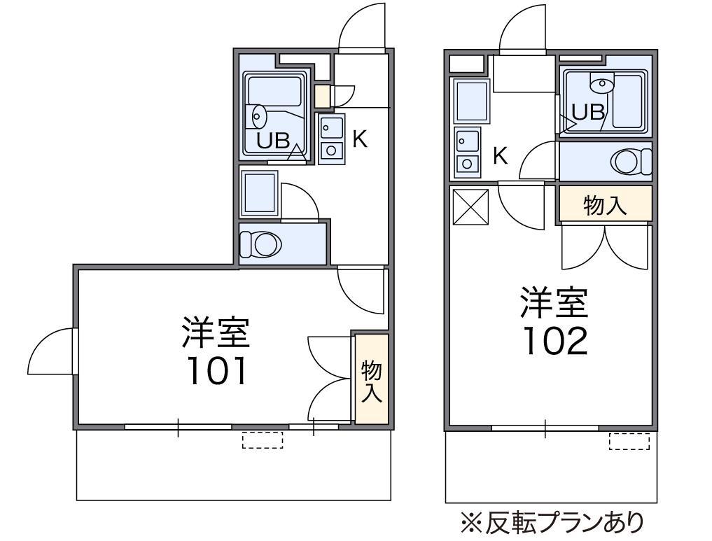 レオパレス藤(1K/1階)の間取り写真