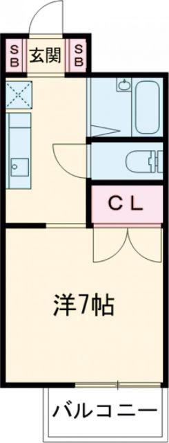 サンパレス向陽II(1K/5階)の間取り写真