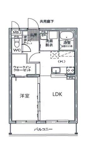 HALELEA照波園(1LDK/5階)の間取り写真