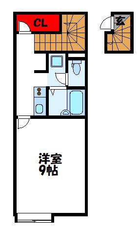 レオネクスト花見が丘KK(1K/2階)の間取り写真