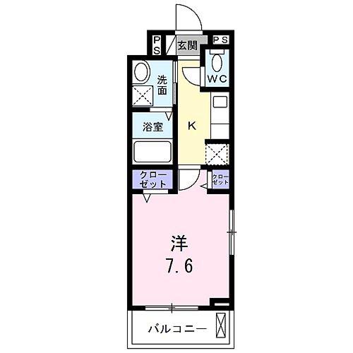京楽 KYORAKU(1K/3階)の間取り写真