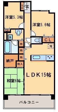 アソシエール溝の口(3LDK/11階)の間取り写真