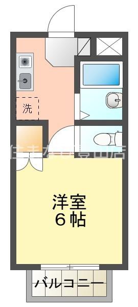 サンモール(ワンルーム/1階)の間取り写真