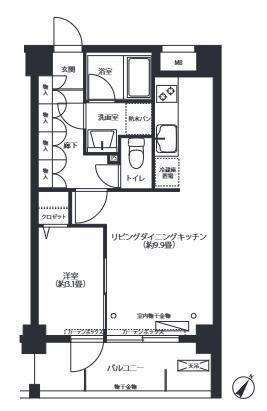 パルティーレ横濱(1LDK/1階)の間取り写真
