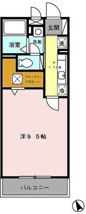 GEMINI ONNA(1K/2階)の間取り写真