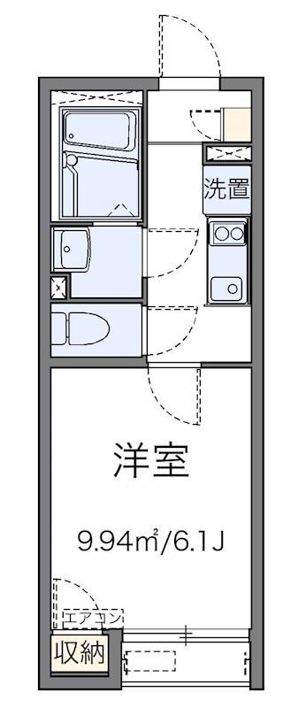 勢峯荘(1K/1階)の間取り写真