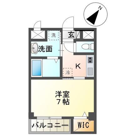レアリゼREALISER(1K/1階)の間取り写真