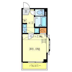 シンブコーポ(1K/3階)の間取り写真