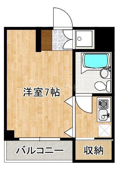 ベルトピア本中山(1K/3階)の間取り写真