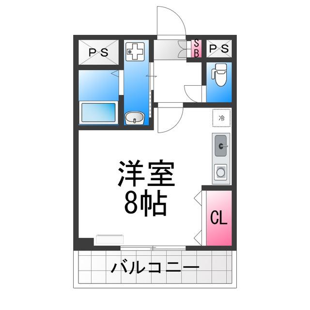 ロイヤルメゾン北花田(ワンルーム/1階)の間取り写真