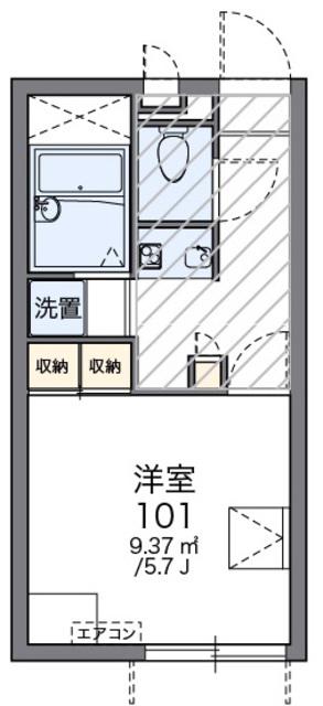レオパレスオリーブ(1K/1階)の間取り写真
