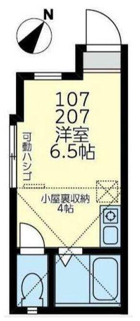 ユナイト追浜ベネッティーの杜(ワンルーム/1階)の間取り写真