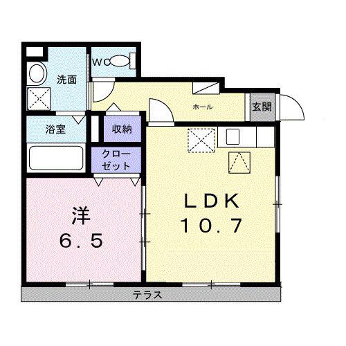 BASE SK(1LDK/1階)の間取り写真
