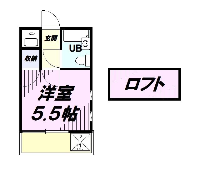 ライフピアピュウア(1K/2階)の間取り写真