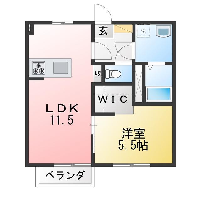 コーポMEIWA A(1LDK/1階)の間取り写真