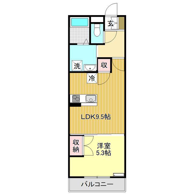 VERSO DOMANI(1LDK/1階)の間取り写真
