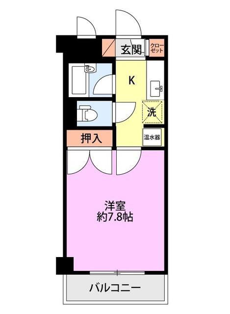 ファインプラザ(1K/3階)の間取り写真