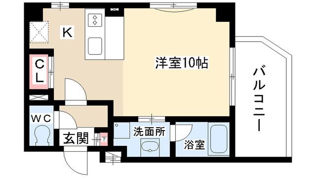 シティライフ池下西(1K/3階)の間取り写真