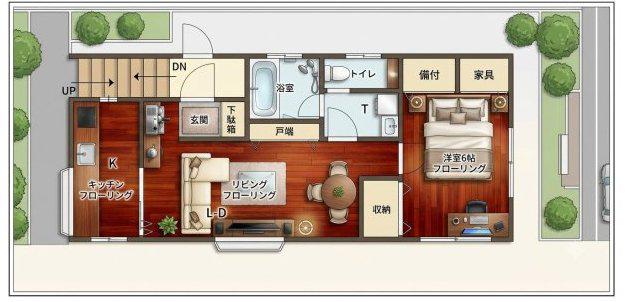 Y&ドミール(1LDK/2階)の間取り写真
