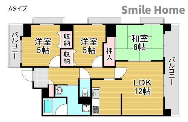 パークハイム南加賀屋(3LDK/3階)の間取り写真