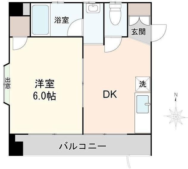 コンフォート88(1DK/3階)の間取り写真
