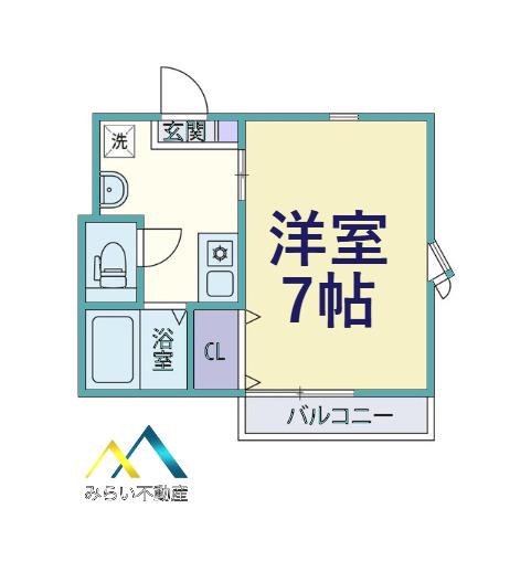 プレイスヨコハマ(1K/2階)の間取り写真