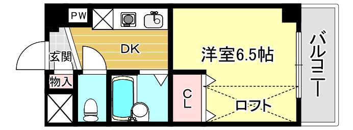 MEGUMIビル(1K/3階)の間取り写真