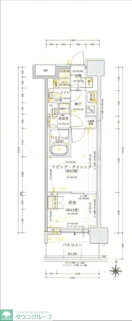 オープンレジデンシア栄(1LDK/5階)の間取り写真