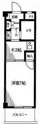 コモクレッセ(1K/3階)の間取り写真