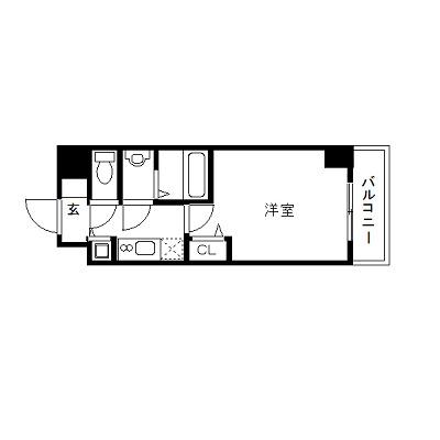 プレサンス江戸堀(1K/4階)の間取り写真