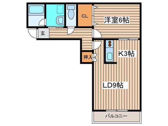 フォーサイト18(1LDK/2階)の間取り写真