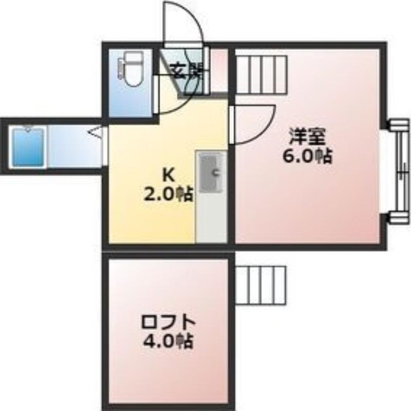 アップルハウス北34条II(1SK/1階)の間取り写真