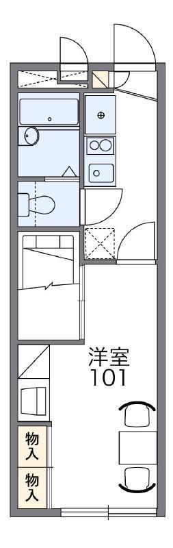 レオパレスアミティエ708(1K/1階)の間取り写真