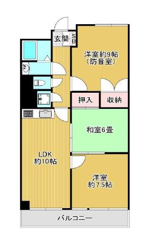 大林フローラ上中里(3LDK/4階)の間取り写真