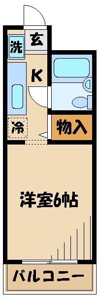 エスポワールメゾン(1K/2階)の間取り写真
