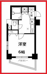 スカイコート後楽園壱番館(1K/9階)の間取り写真