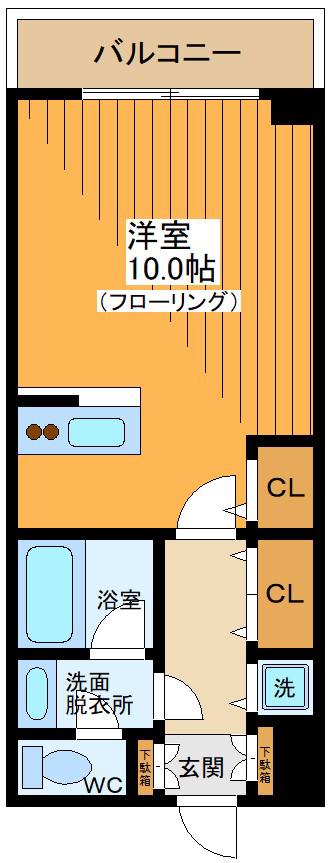 COMFORT TERRACE(ワンルーム/5階)の間取り写真