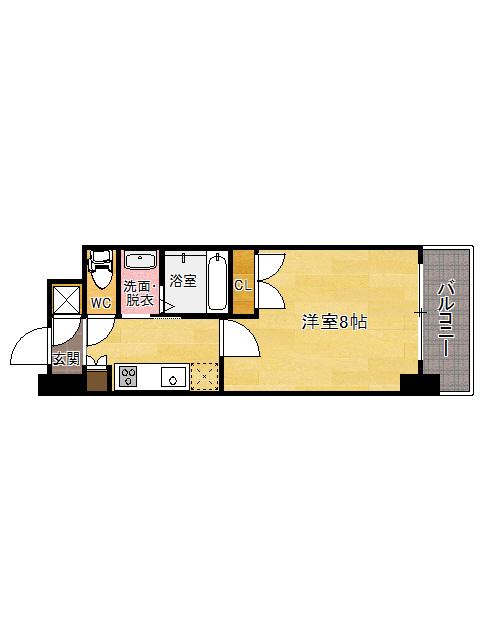 NO.111 TRADING TOWER(1K/3階)の間取り写真