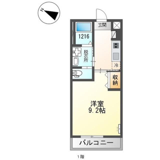 TAAMOSU CREST(1K/2階)の間取り写真