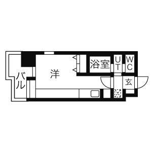 LA VITA410(1K/6階)の間取り写真
