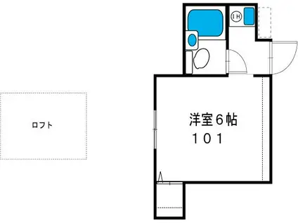 ミュウ東大和(ワンルーム/2階)の間取り写真