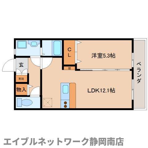 カトルパレ 小石川(1LDK/5階)の間取り写真