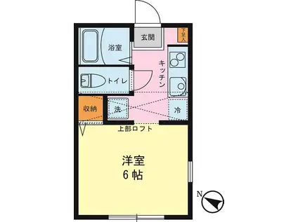 ハウス鶴見市場III(1K/1階)の間取り写真