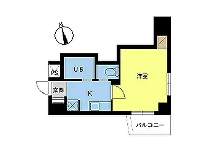 スカイコートヴァンテアン早稲田(1K/5階)の間取り写真