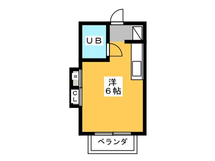 ハイムミユキ(ワンルーム/2階)の間取り写真