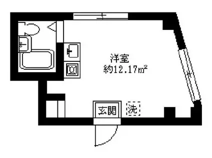 世田谷代田駅前ビル(ワンルーム/3階)の間取り写真