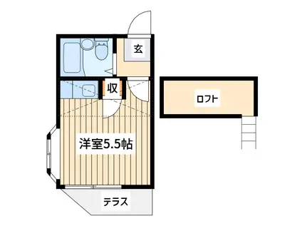 清水ヶ丘アビタ(ワンルーム/1階)の間取り写真