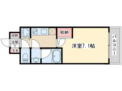 スプランディッド新大阪Ⅴ(1K/5階)の間取り写真